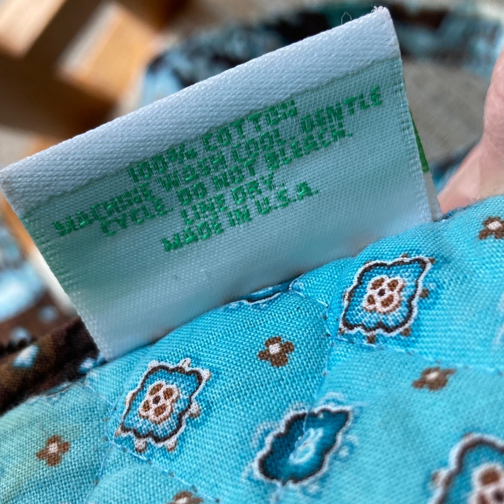 Vera Bradley Java Blue Mini Backpack Made In Usa - image 8